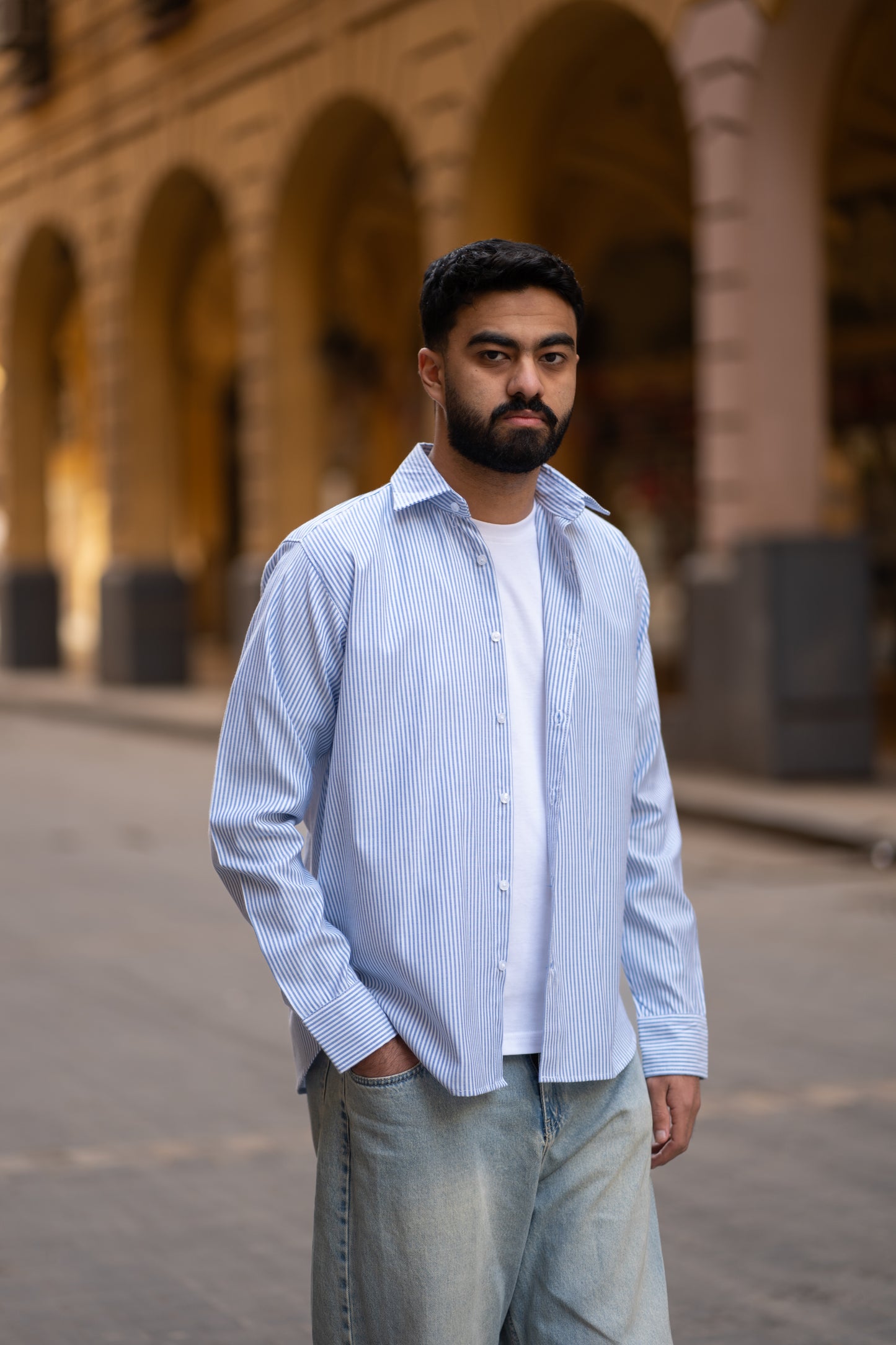 Blue Pinstripe Shirt