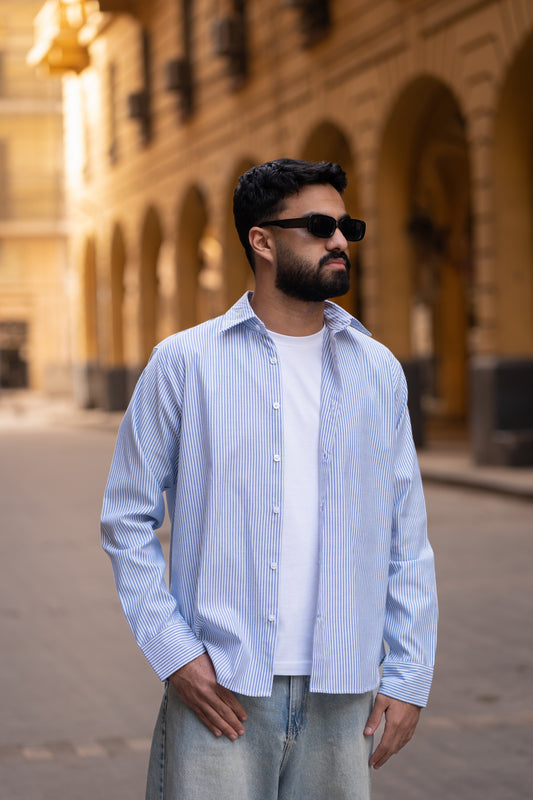 Blue Pinstripe Shirt
