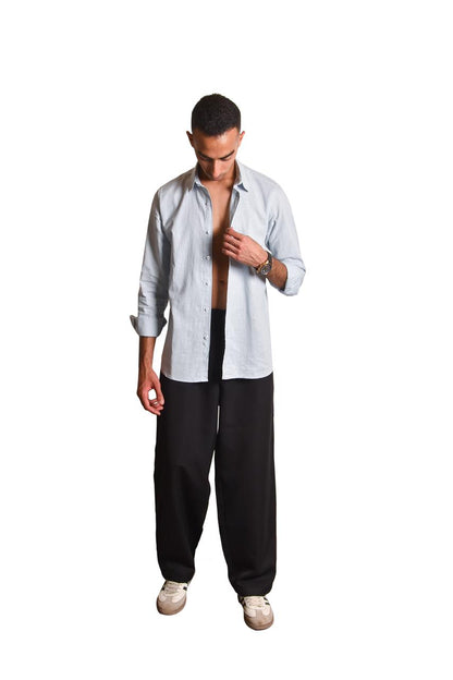 Premium Blue Linen Shirt for Men