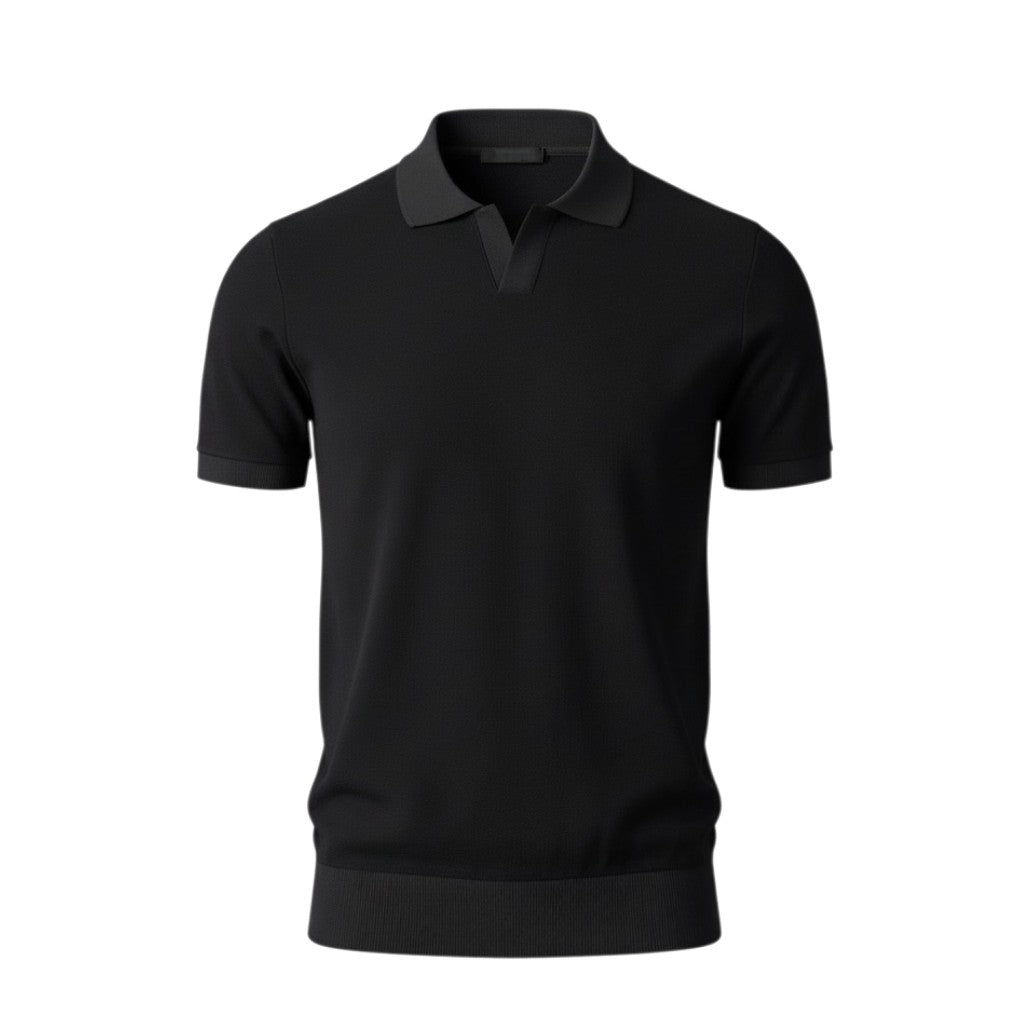 Men's Classic Knit Polo Shirt - Effortless Style & All-Day Comfort