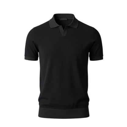 Men's Classic Knit Polo Shirt - Effortless Style & All-Day Comfort
