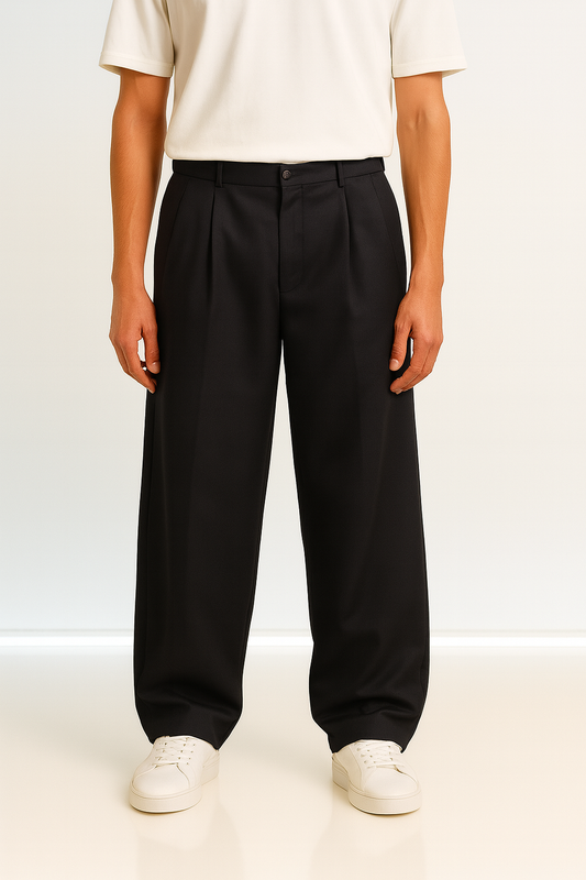 Black Wide-Leg Trousers