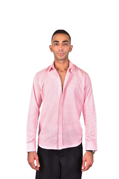 Premium Pink Linen Shirt for Men