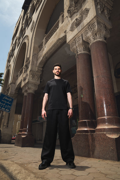 Black Wide-Leg Trousers