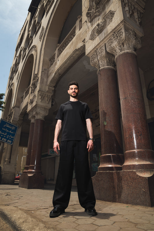 Black Wide-Leg Trousers