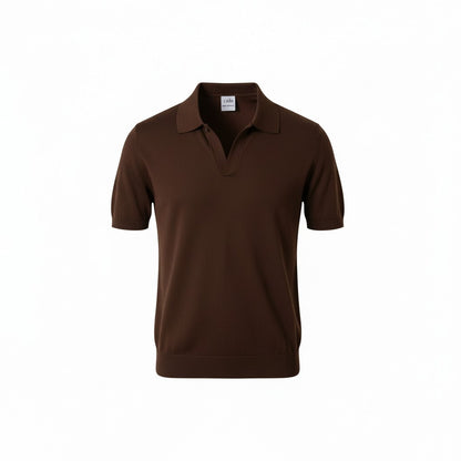 Men's Classic Knit Polo Shirt - Effortless Style & All-Day Comfort